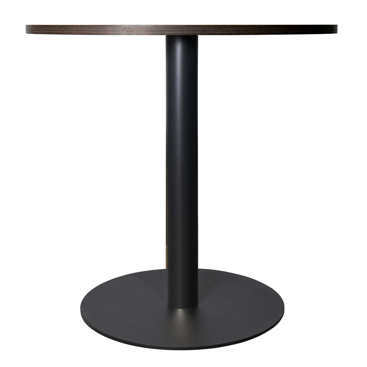 LeisureMod Vail Collection Dining Table Black/Gold Base With 27"/36" Round Black MDF Top - Elax Furniture