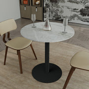 Vail Collection Dining Table Black/Gold Base With 27"/36" Round Stone Top - Elax Furniture