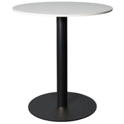 LeisureMod Vail Collection Dining Table Black/Gold Base With 27"/36" Round Black MDF Top - Elax Furniture