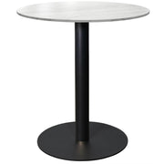 Vail Collection Dining Table Black/Gold Base With 27"/36" Round Stone Top - Elax Furniture