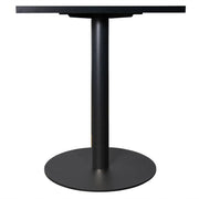 LeisureMod Vail Collection Dining Table Black/Gold Round Base With 24" Square Black MDF Top - Elax Furniture
