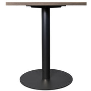 LeisureMod Vail Collection Dining Table Black/Gold Round Base With 24" Square Black MDF Top - Elax Furniture