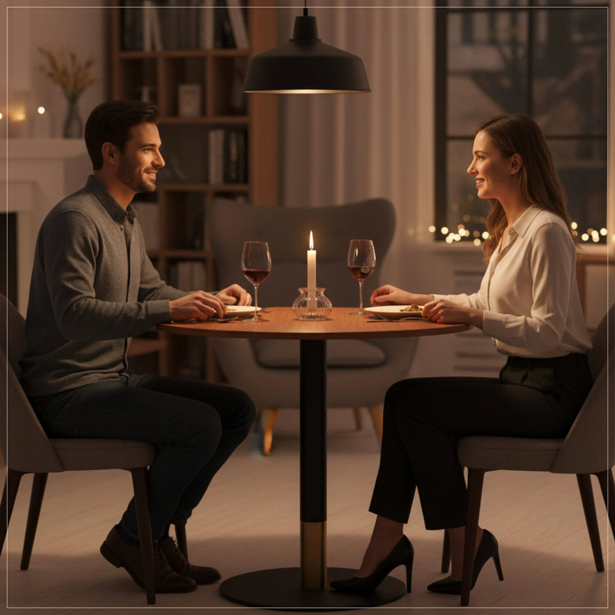 LeisureMod Vail Collection Dining Table Black/Gold Base With 27"/36" Round Black MDF Top