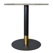 Vail Collection Dining Table Black/Gold Base With 27"/36" Round Stone Top - Elax Furniture