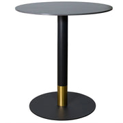 Vail Collection Dining Table Black/Gold Base With 27"/36" Round Stone Top - Elax Furniture