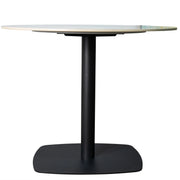 Vail Collection Dining Table Black Rectangle Base With 27"/36" Round Stone Top - Elax Furniture