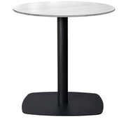 Vail Collection Dining Table Black Rectangle Base With 27"/36" Round Stone Top - Elax Furniture