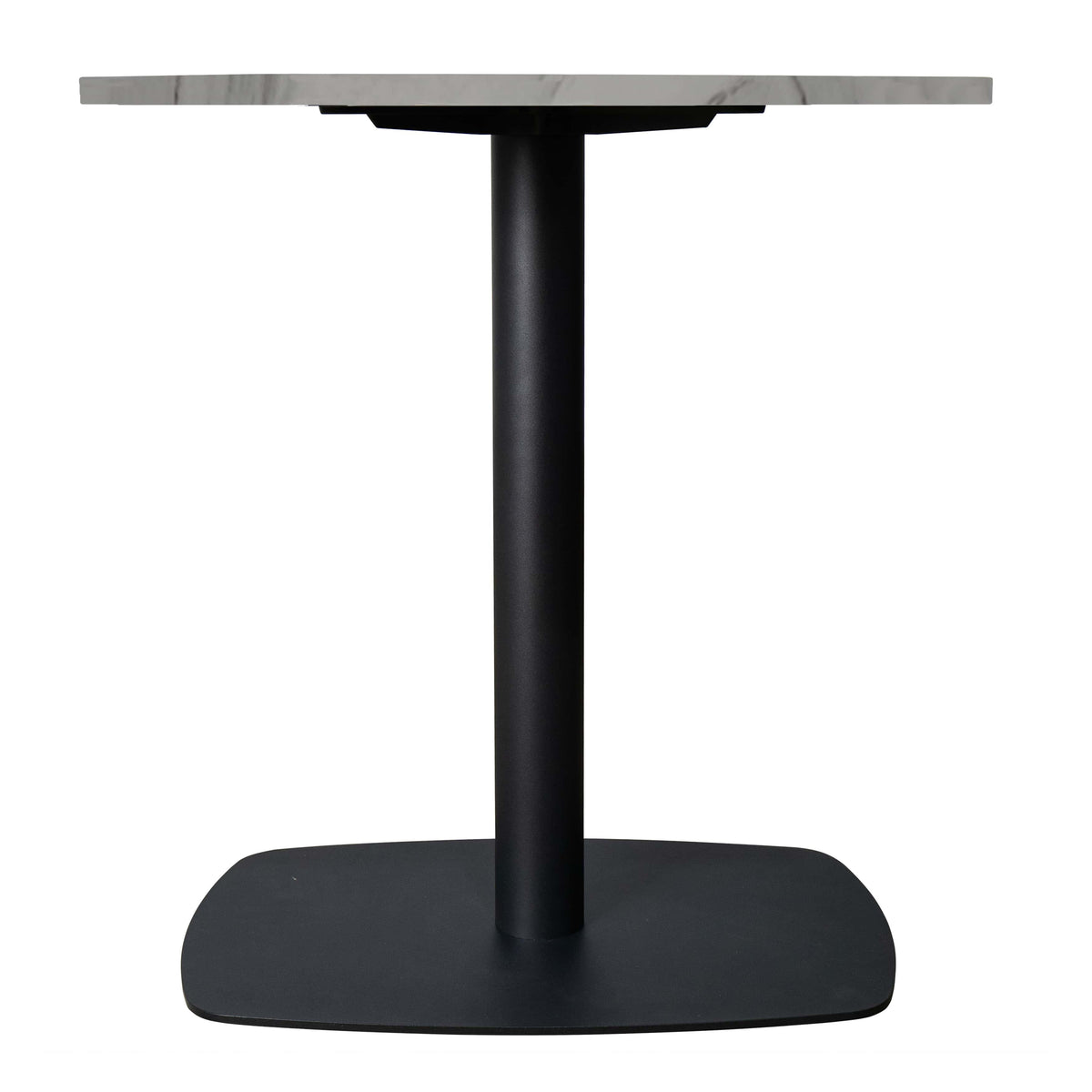 Vail Collection Dining Table Black Rectangle Base With 27"/36" Round Stone Top - Elax Furniture