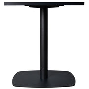 LeisureMod Vail Collection Dining Table Black Rectangle Base With 24" Square MDF Top - Elax Furniture