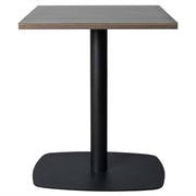LeisureMod Vail Collection Dining Table Black Rectangle Base With 24" Square MDF Top - Elax Furniture