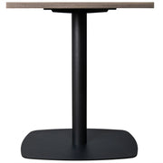 LeisureMod Vail Collection Dining Table Black Rectangle Base With 24" Square MDF Top - Elax Furniture
