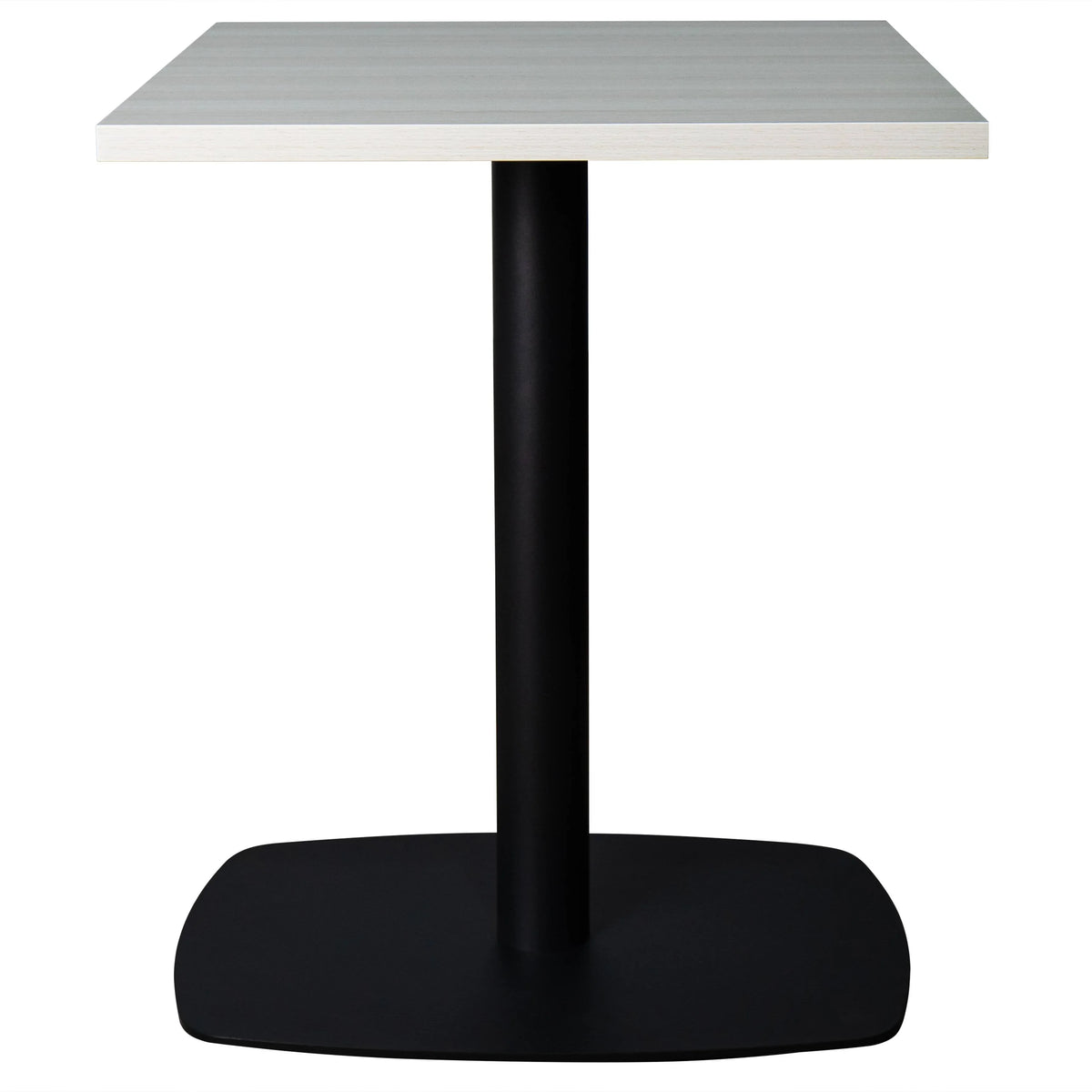 LeisureMod Vail Collection Dining Table Black Rectangle Base With 24" Square MDF Top - Elax Furniture