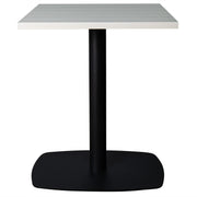 LeisureMod Vail Collection Dining Table Black Rectangle Base With 24" Square MDF Top - Elax Furniture