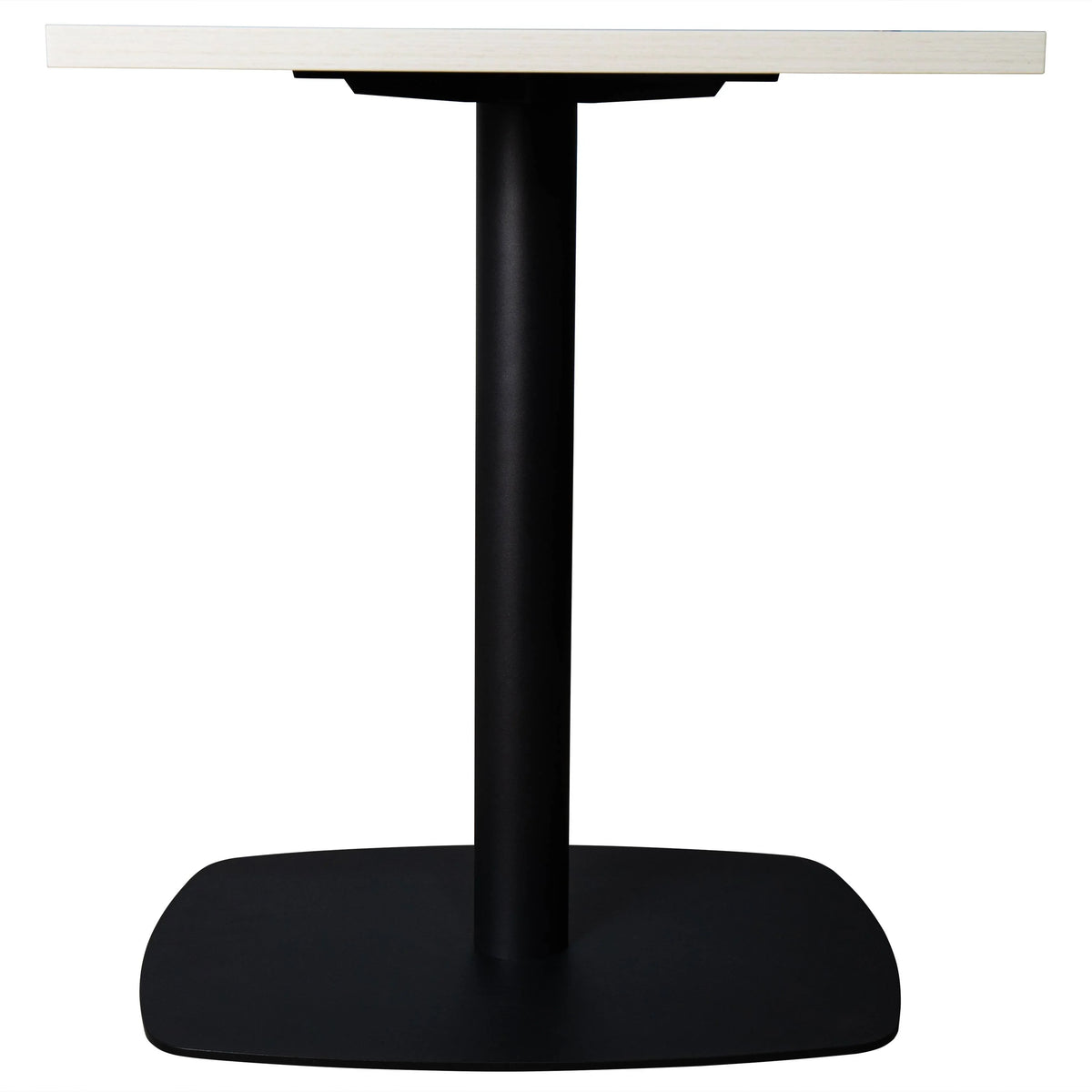 LeisureMod Vail Collection Dining Table Black Rectangle Base With 24" Square MDF Top - Elax Furniture