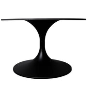 Verve 24” Round Coffee Table with Sintered Stone Top and Stainless Steel Base - Elax Furniture