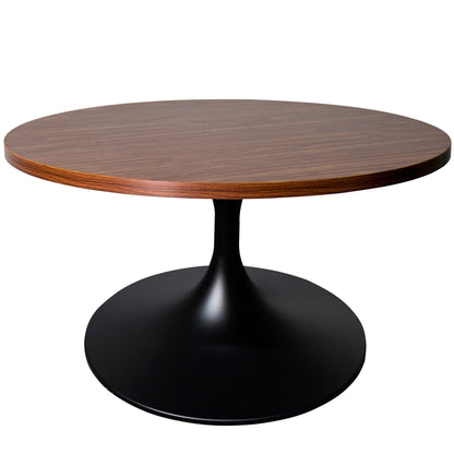 Verve 27” Round Coffee Table with MDF Top and Stainless Steel Base - Elax Furniture