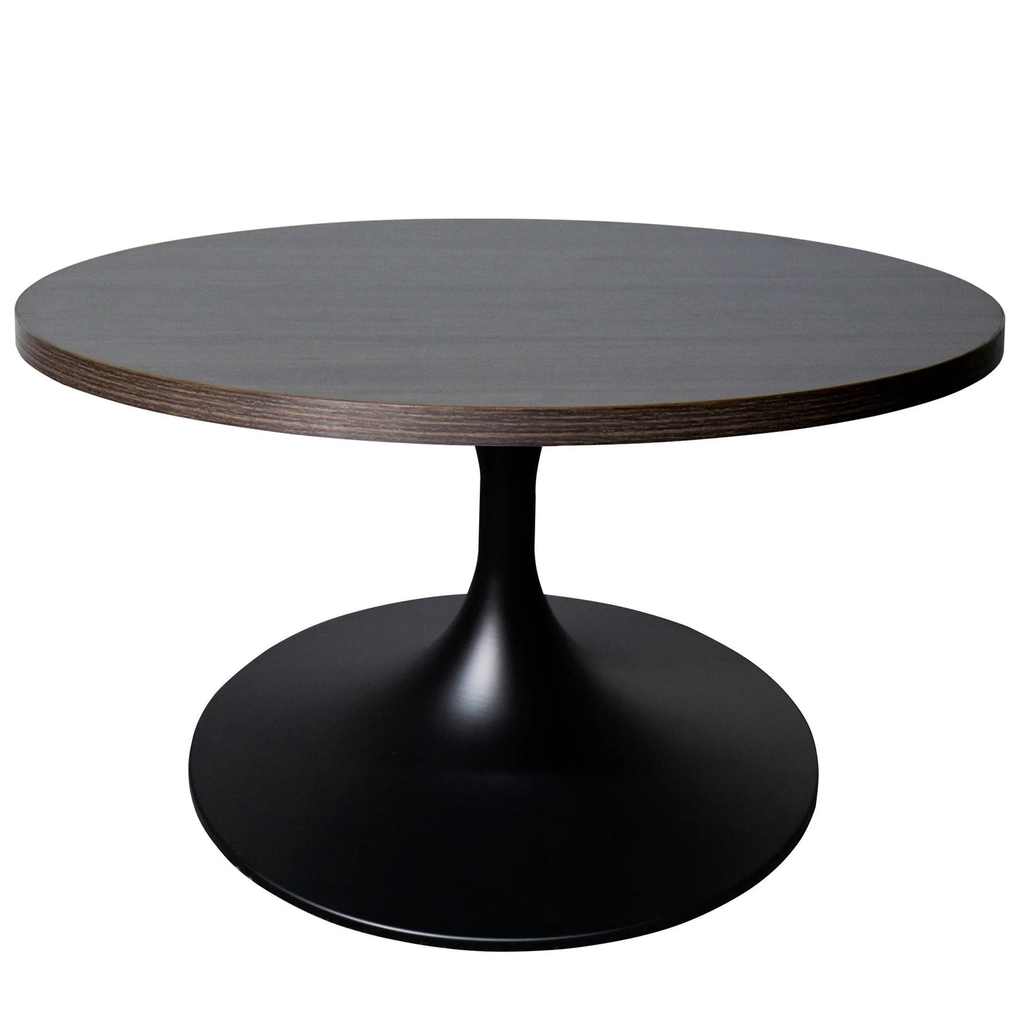 Verve 27” Round Coffee Table with MDF Top and Stainless Steel Base - Elax Furniture