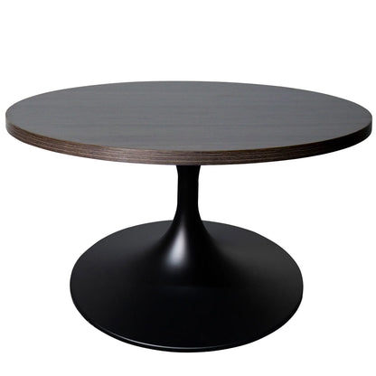 Verve 27” Round Coffee Table with MDF Top and Stainless Steel Base - Elax Furniture