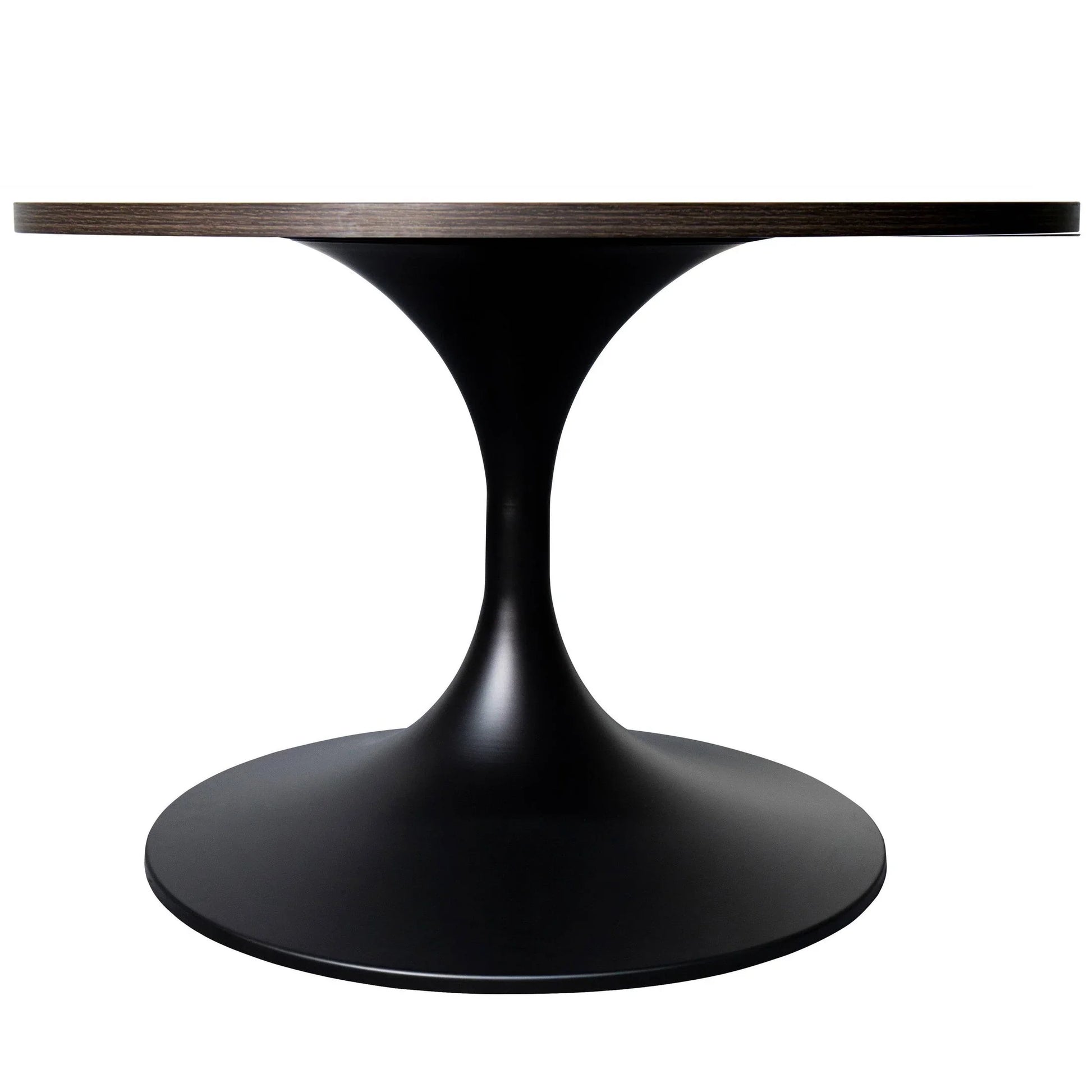 Verve 27” Round Coffee Table with MDF Top and Stainless Steel Base - Elax Furniture