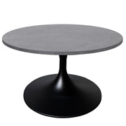 Verve 27” Round Coffee Table with Sintered Stone Top and Stainless Steel Base - Elax Furniture