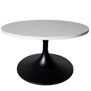 Verve 27” Round Coffee Table with MDF Top and Stainless Steel Base - Elax Furniture