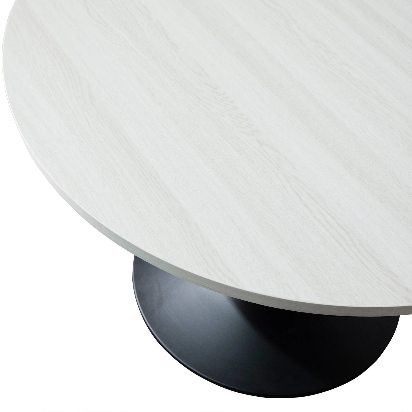 Verve 27” Round Coffee Table with MDF Top and Stainless Steel Base - Elax Furniture