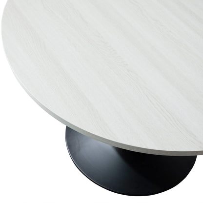 Verve 27” Round Coffee Table with MDF Top and Stainless Steel Base - Elax Furniture