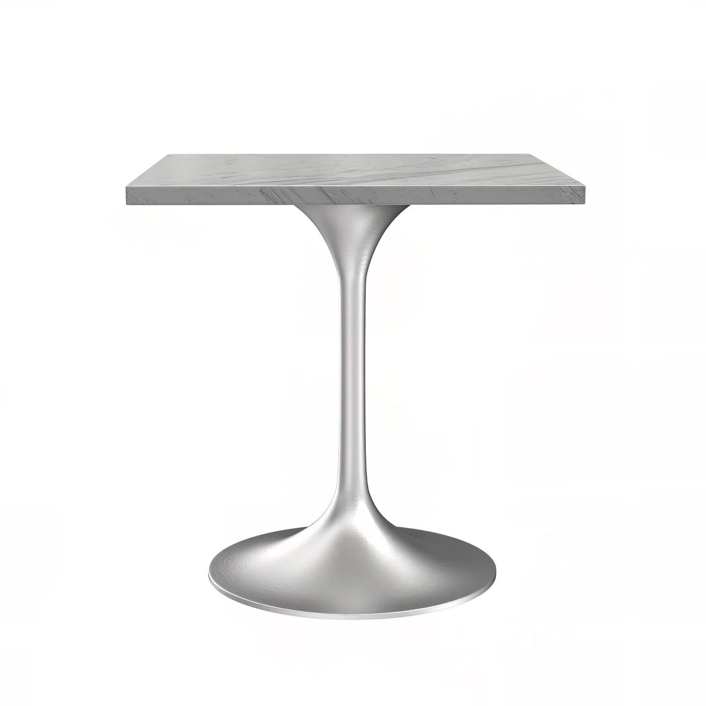 Verve Square Dining Table with Resin Tabletop and Brushed Steel Base - Elax Furniture