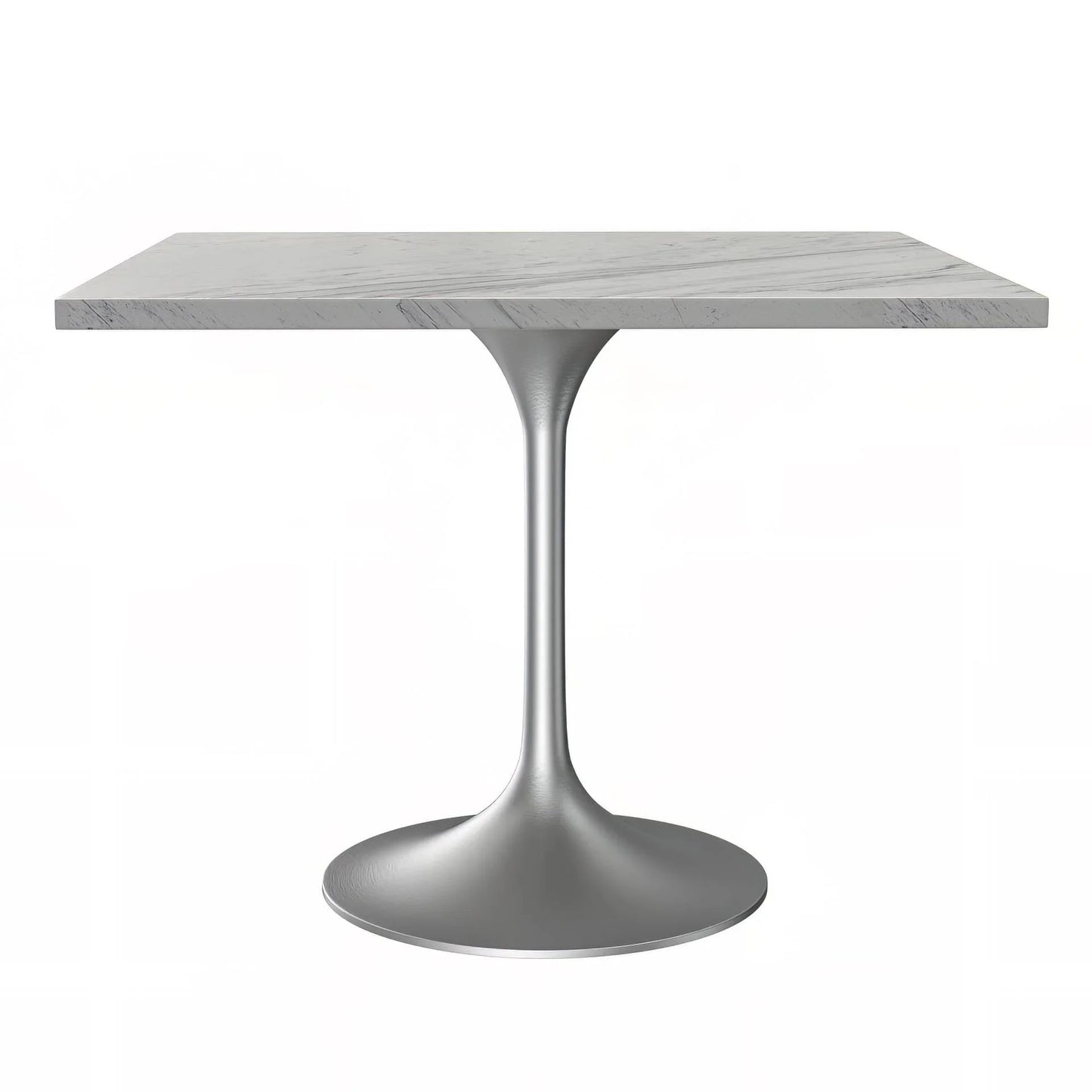 Verve Square Dining Table with Resin Tabletop and Brushed Steel Base - Elax Furniture