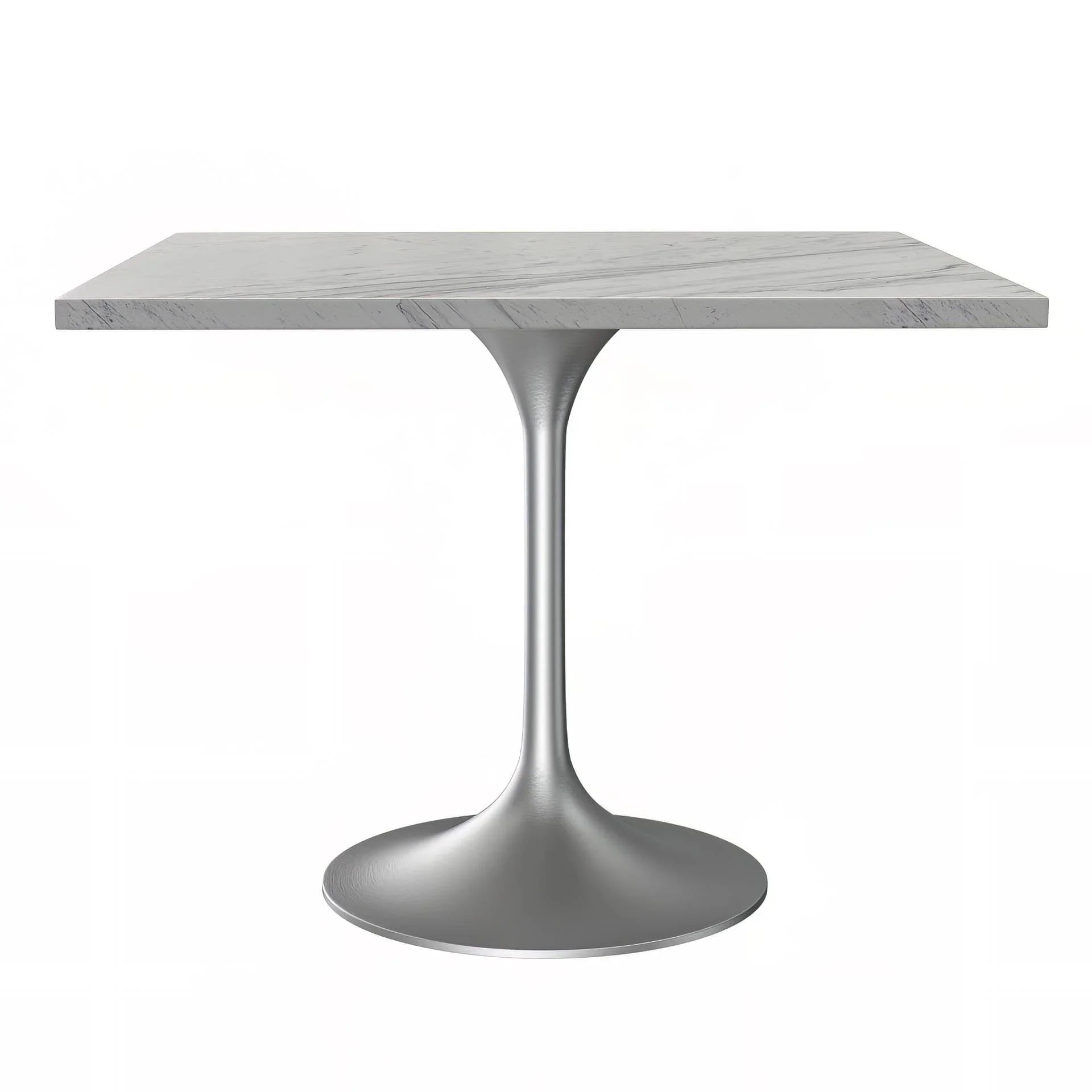 Verve Square Dining Table with Resin Tabletop and Brushed Steel Base - Elax Furniture