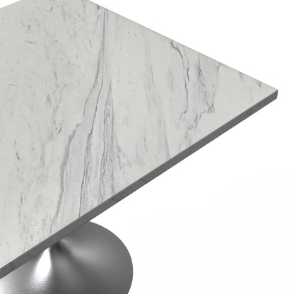 Verve Square Dining Table with Resin Tabletop and Brushed Steel Base - Elax Furniture