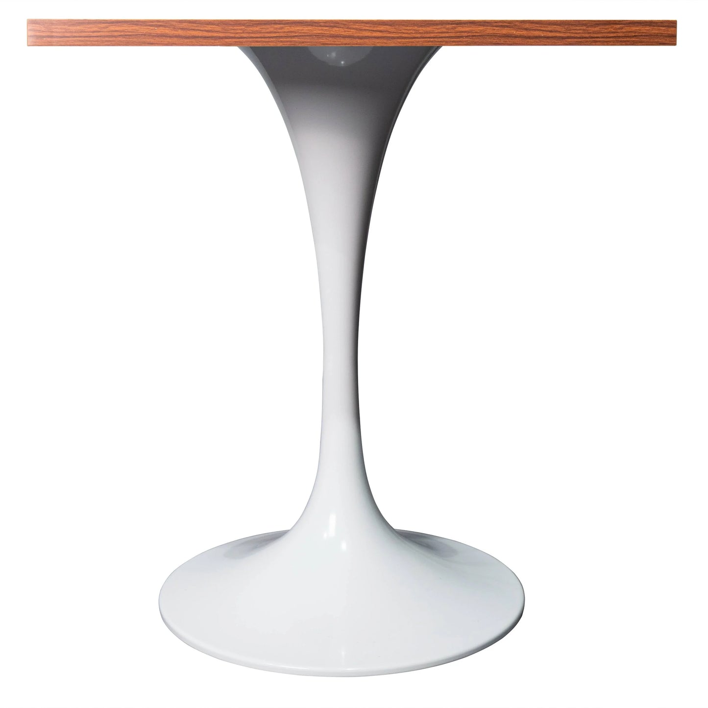 LeisureMod Verve Collection 24"Square Dining Table, Black/White/Brushed Gold Base with Black MDF Top - Elax Furniture