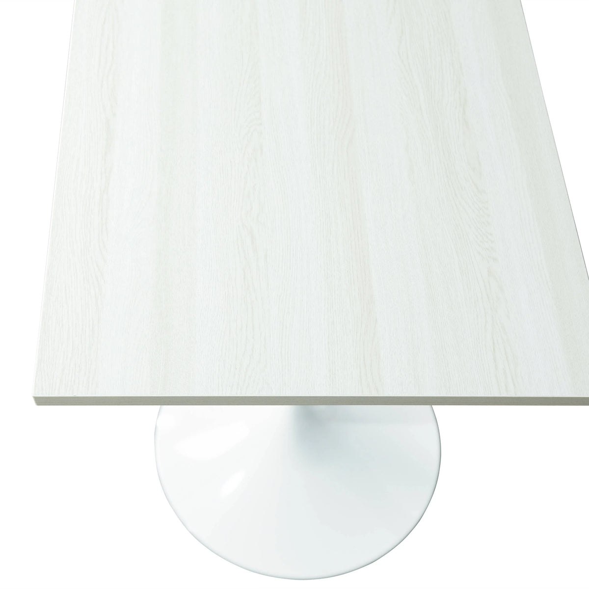 LeisureMod Verve Collection 24"Square Dining Table, Black/White/Brushed Gold Base with Black MDF Top - Elax Furniture