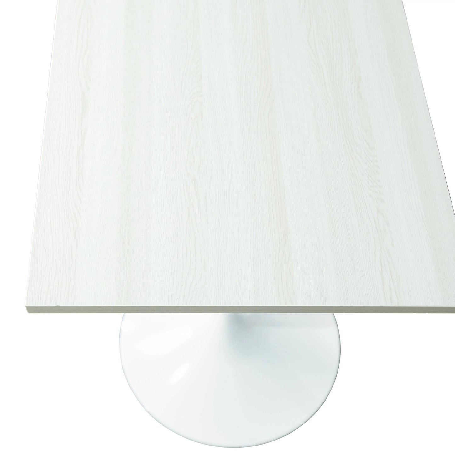 LeisureMod Verve Collection 24"Square Dining Table, Black/White/Brushed Gold Base with Black MDF Top - Elax Furniture