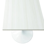LeisureMod Verve Collection 24"Square Dining Table, Black/White/Brushed Gold Base with Black MDF Top - Elax Furniture