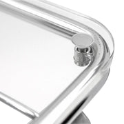 Victorian Acrylic Foldable End Side Table Tray with Chrome Metal Legs - Elax Furniture