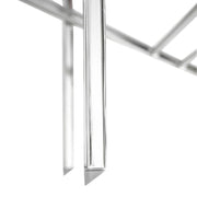 Victorian Acrylic Foldable End Side Table Tray with Chrome Metal Legs - Elax Furniture