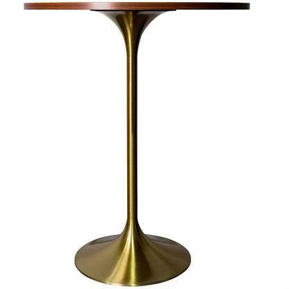 Verve Bar Height Dining Table with 27" Round MDF Top and Gold Stainless Steel Pedestal Base - Elax Furniture