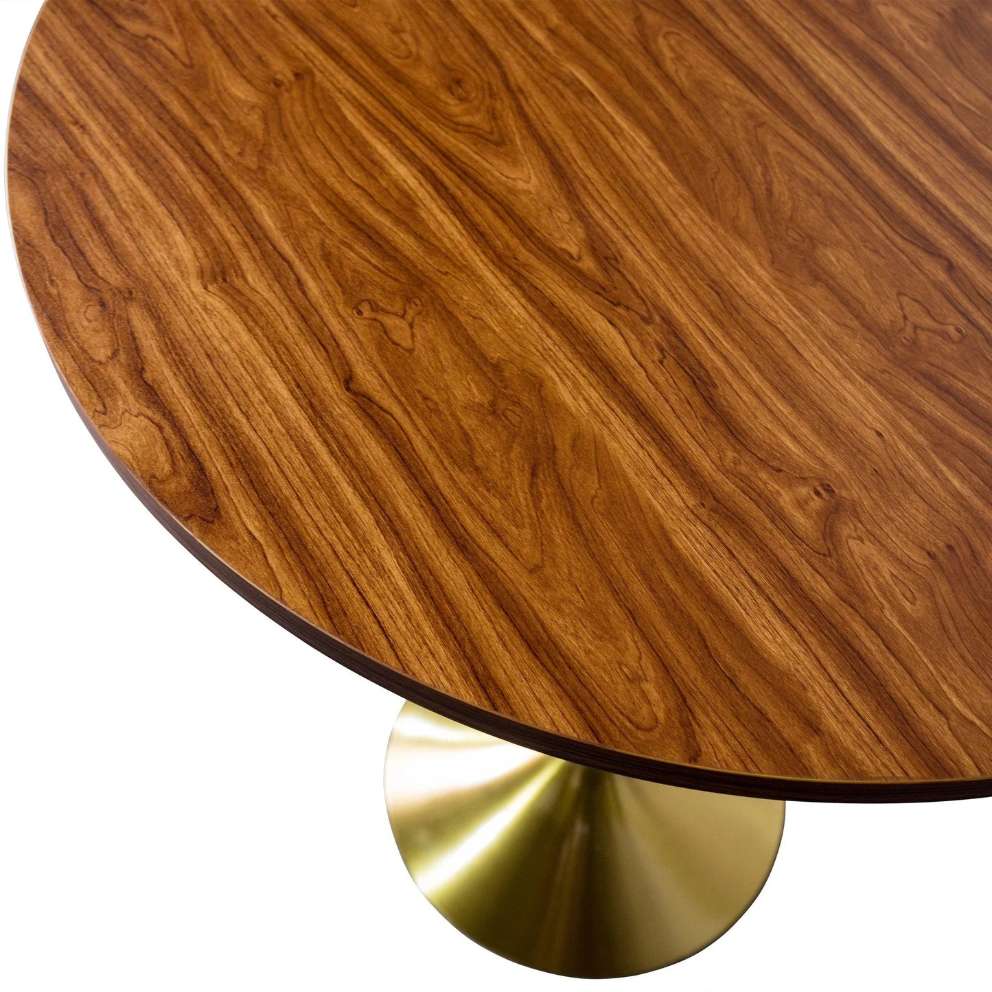 Verve Bar Height Dining Table with 27" Round MDF Top and Gold Stainless Steel Pedestal Base - Elax Furniture