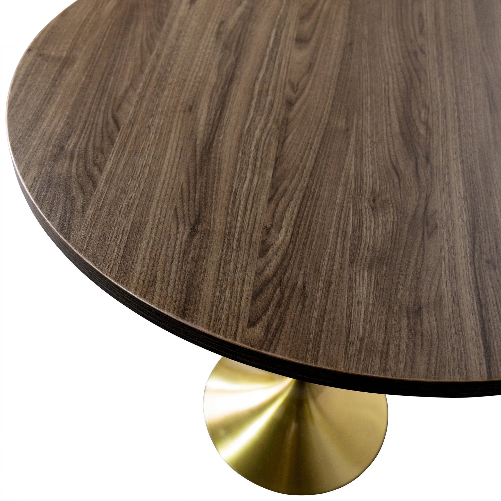 Verve Bar Height Dining Table with 27" Round MDF Top and Gold Stainless Steel Pedestal Base - Elax Furniture