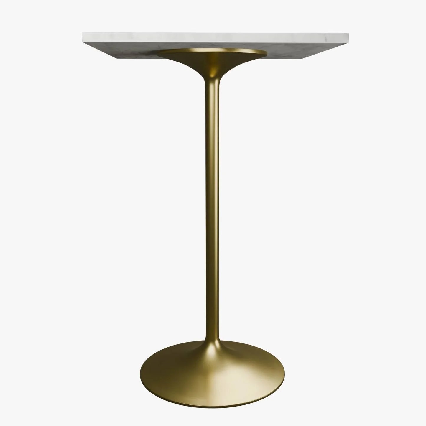 Verve Bar Height Dining Table with Square Resin Top and Gold Stainless Steel Base - Elax Furniture