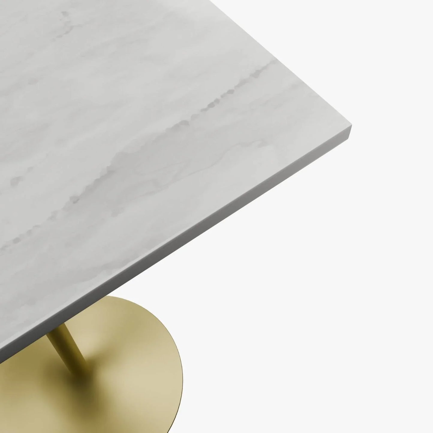 Verve Bar Height Dining Table with Square Resin Top and Gold Stainless Steel Base - Elax Furniture
