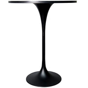 Verve Bar Height Dining Table with 27" Round Sintered Stone Top and Black Stainless Steel Base - Elax Furniture
