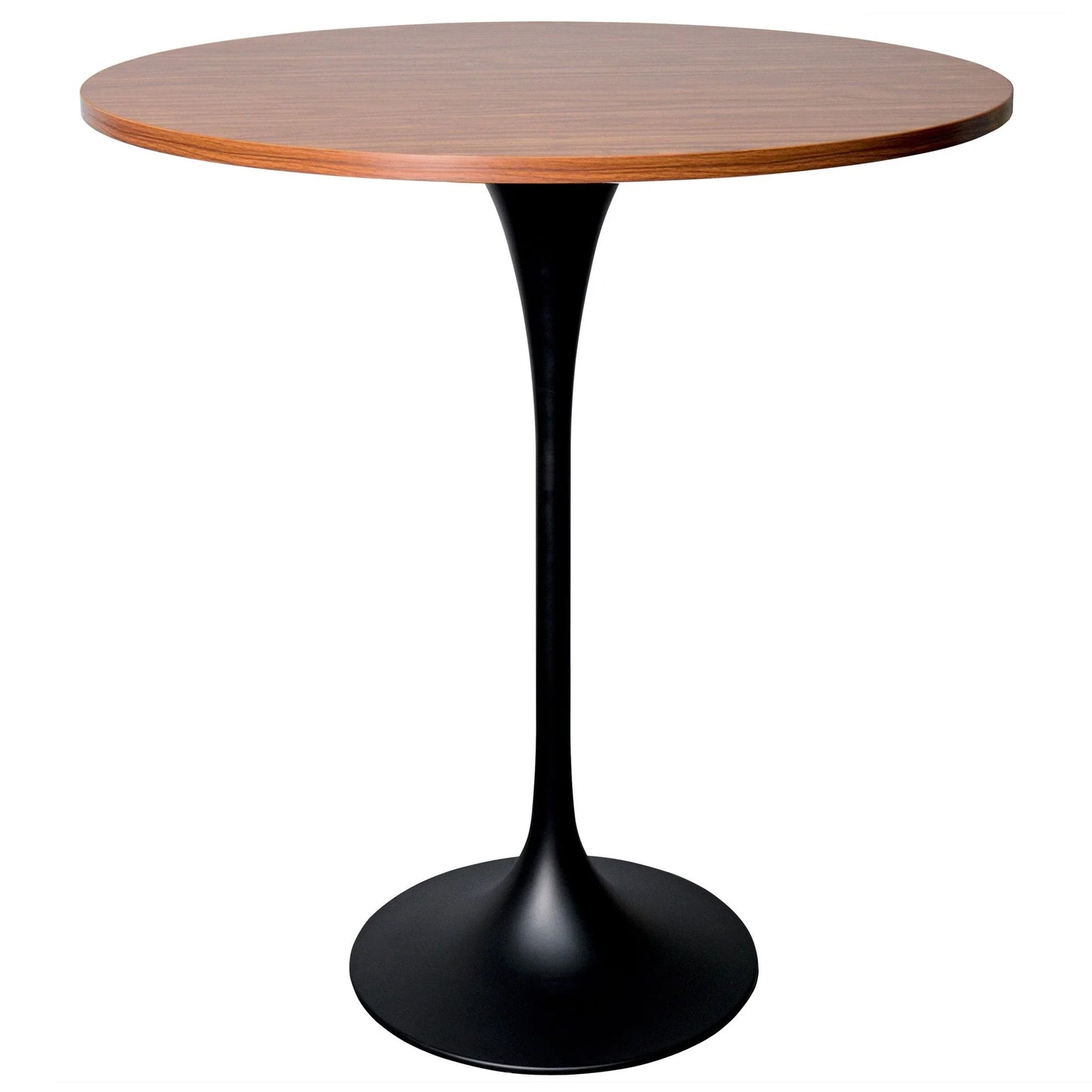 Verve Bar Height Dining Table with 36" Round MDF Top and Black Stainless Steel Pedestal Base - Elax Furniture