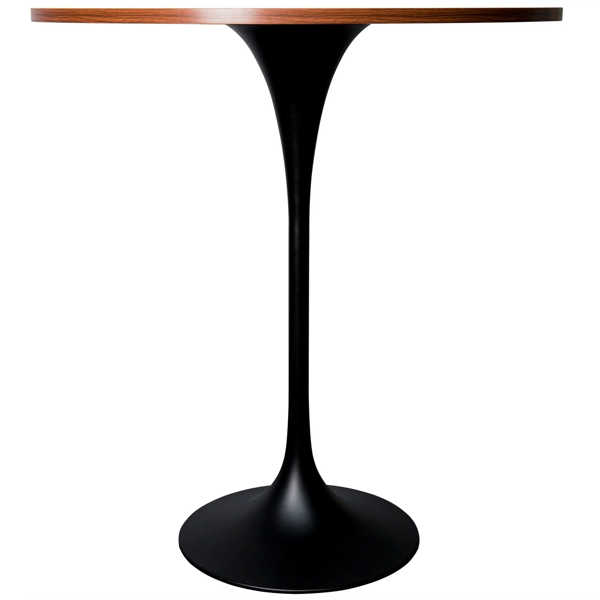 Verve Bar Height Dining Table with 36" Round MDF Top and Black Stainless Steel Pedestal Base - Elax Furniture