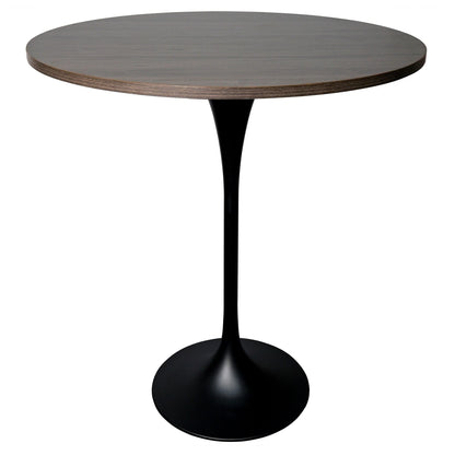 Verve Bar Height Dining Table with 36" Round MDF Top and Black Stainless Steel Pedestal Base - Elax Furniture