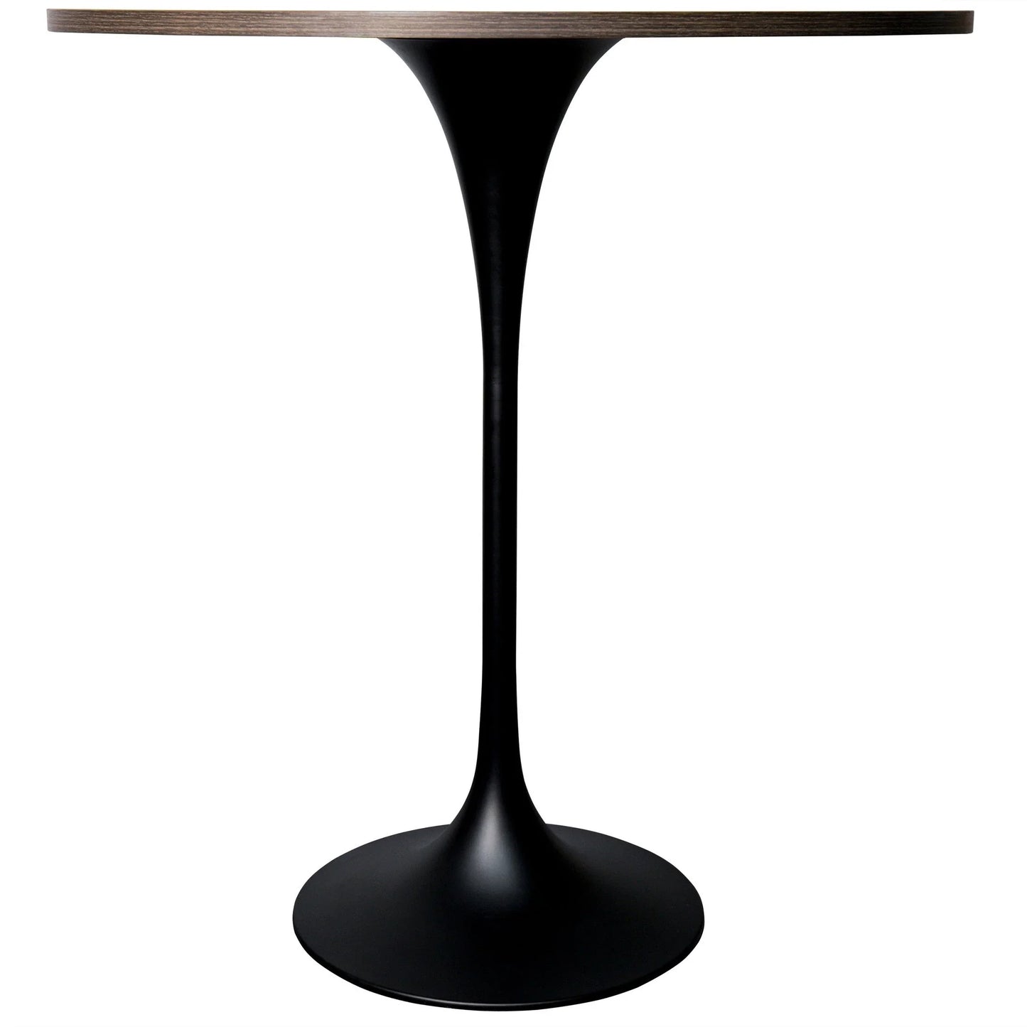 Verve Bar Height Dining Table with 36" Round MDF Top and Black Stainless Steel Pedestal Base - Elax Furniture