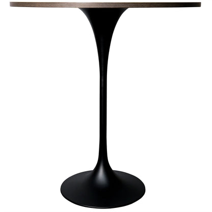 Verve Bar Height Dining Table with 36" Round MDF Top and Black Stainless Steel Pedestal Base - Elax Furniture