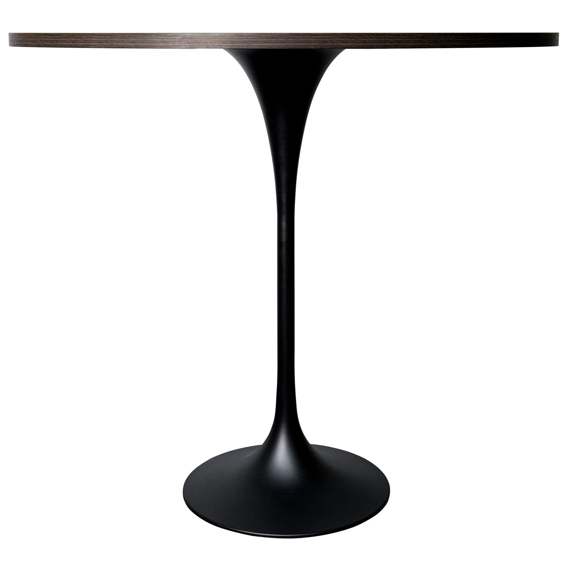 Verve Bar Height Dining Table with 48" Round MDF Top and Black Stainless Steel Pedestal Base - Elax Furniture