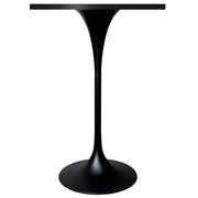 LeisureMod Verve 24" Square Top Bar Height Table, Brushed Gold/Black/White Stainless Steel Base with MDF Table Top - Elax Furniture